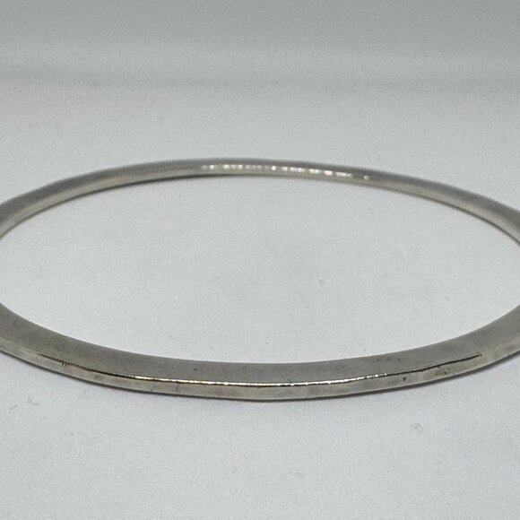 Hammered Sterling Silver Bangle - Picture 2 of 4